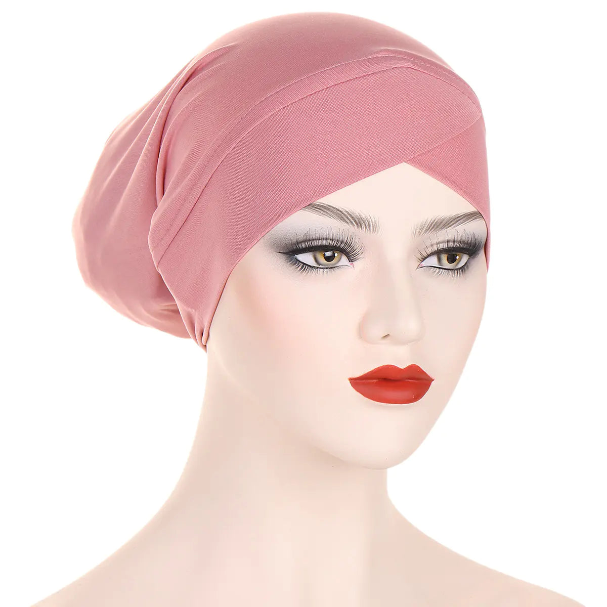 Cross-Back Layering Cap – Soft Jersey Undercap for Women