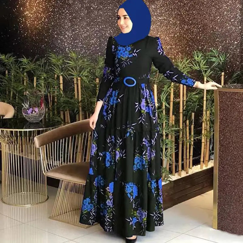 Elegant floral dress in 4 colours. Comfortable and perfect for modest styling
