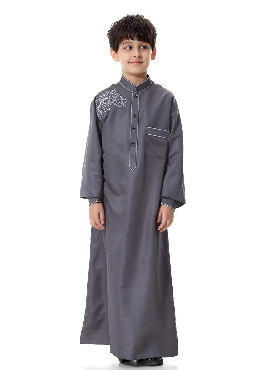 Traditional long robe for boys with a relaxed fit, ideal for special or everyday wear