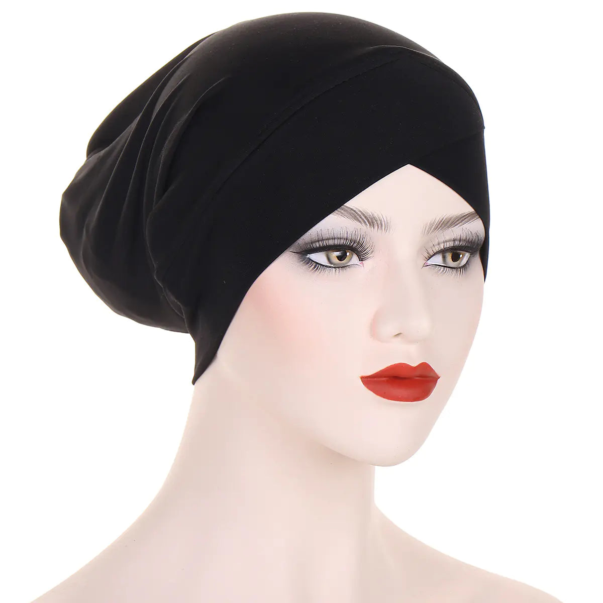 Cross-Back Layering Cap – Soft Jersey Undercap for Women