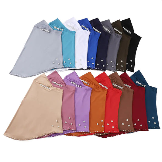 Noor Instant Scarf – Pearl-Studded Pre-Stitched Wrap for Everyday Elegance