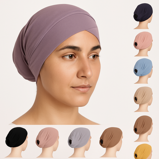 Cross-Back Layering Cap – Soft Jersey Undercap for Women