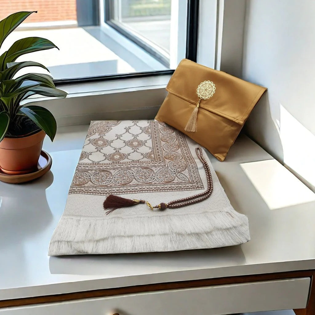 Luxury Foldable Mat Set with Pouch & Beads – Compact and Elegant (70x110cm)