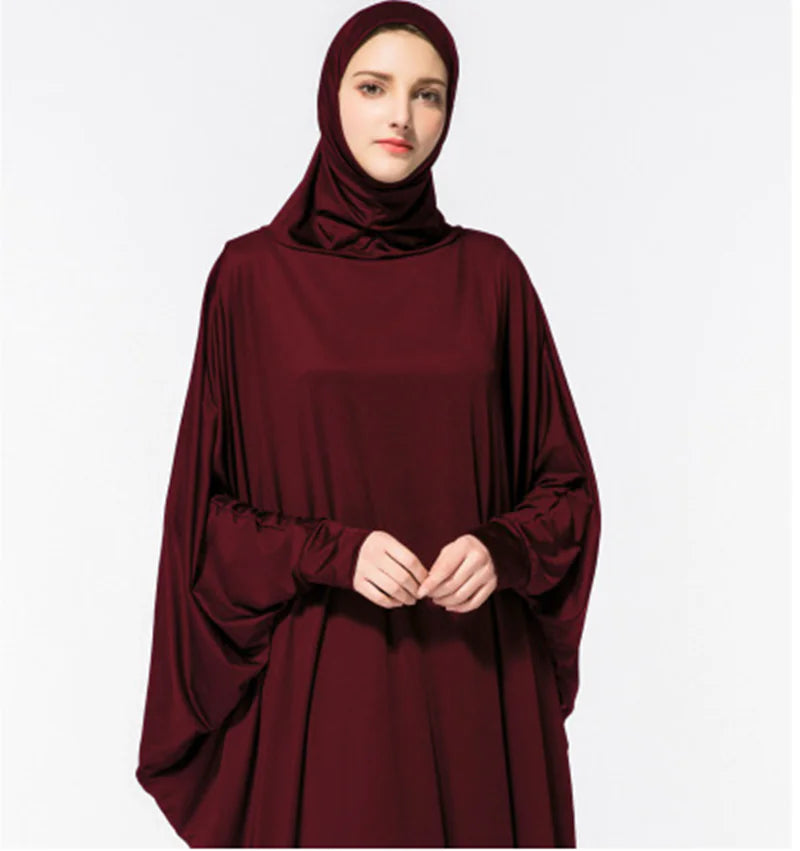 Women's Batwing One-Piece Maxi Dress – Elegant Everyday Comfort