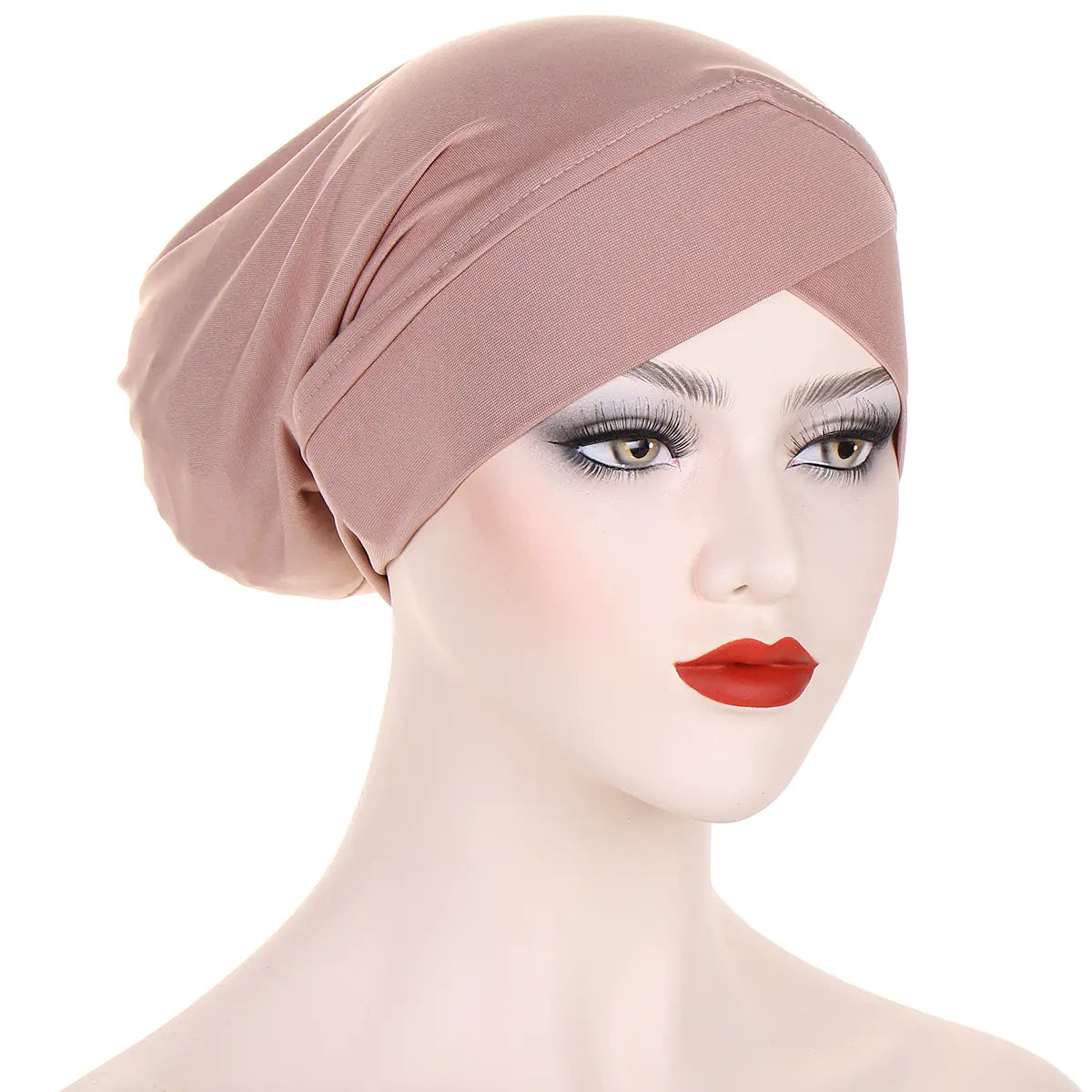 Cross-Back Layering Cap – Soft Jersey Undercap for Women