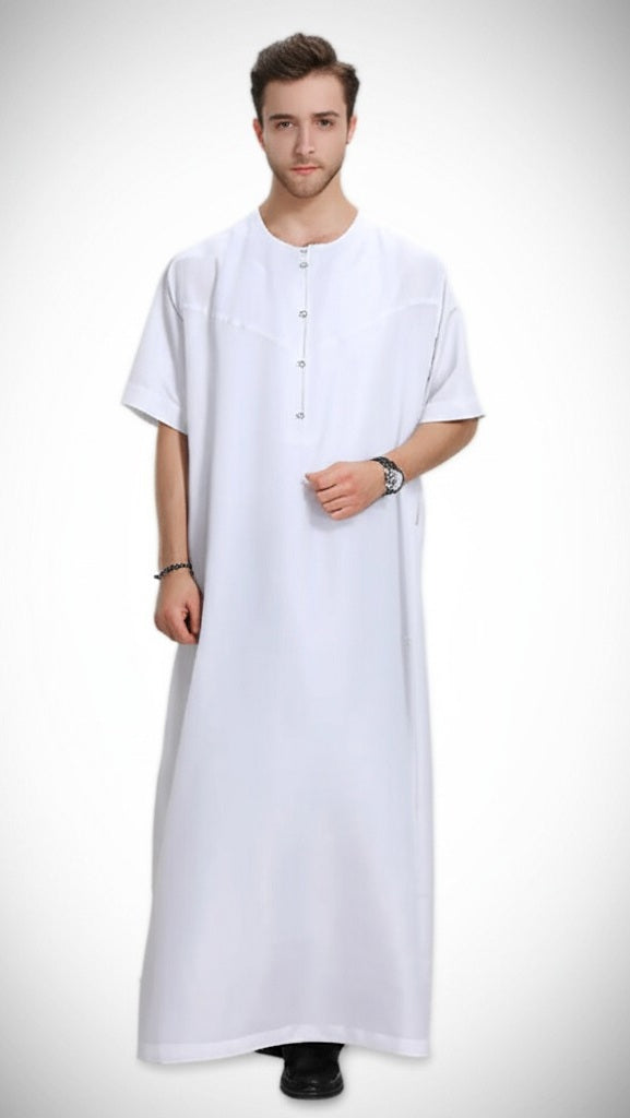 Men’s Short Sleeve Longline Robe – Lightweight Everyday Wear