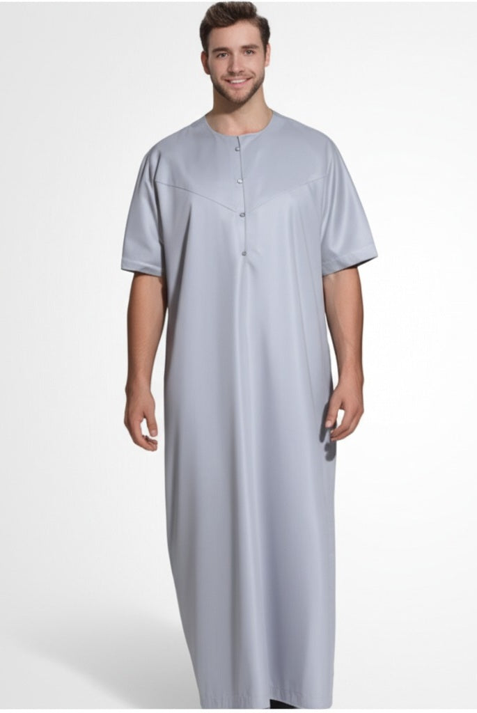 Men’s Short Sleeve Longline Robe – Lightweight Everyday Wear