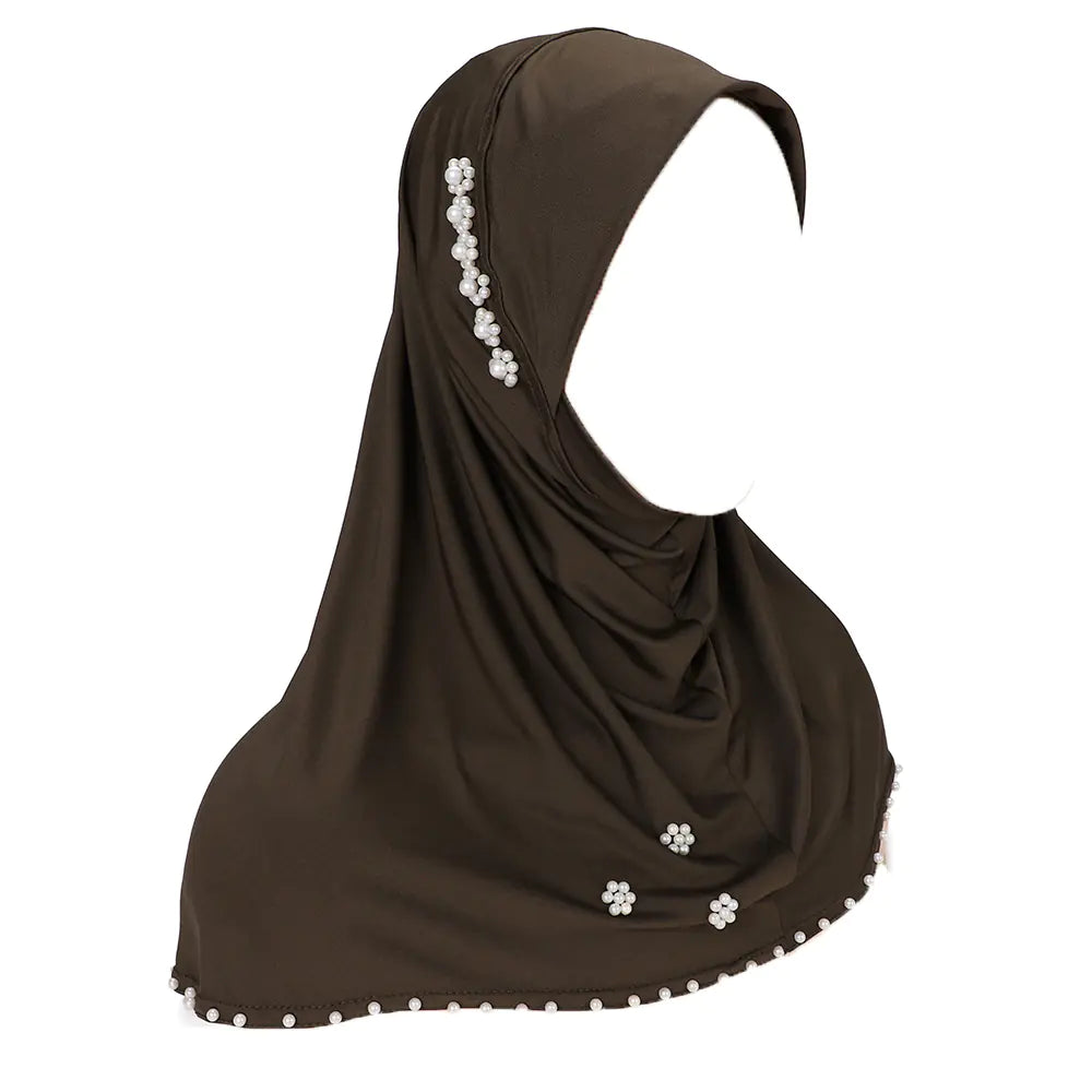 Noor Instant Scarf – Pearl-Studded Pre-Stitched Wrap for Everyday Elegance