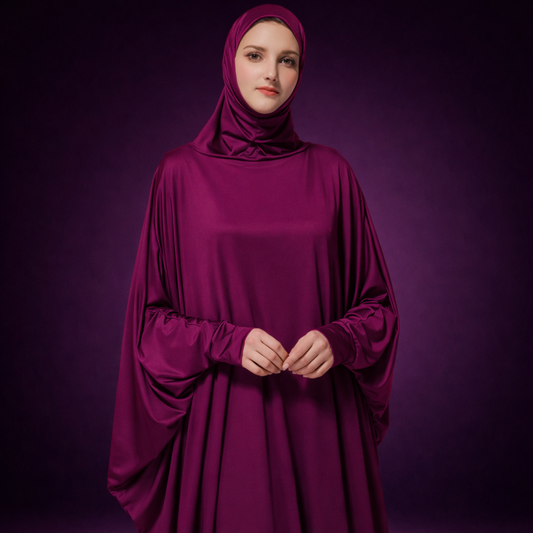 Women's Batwing One-Piece Maxi Dress – Elegant Everyday Comfort