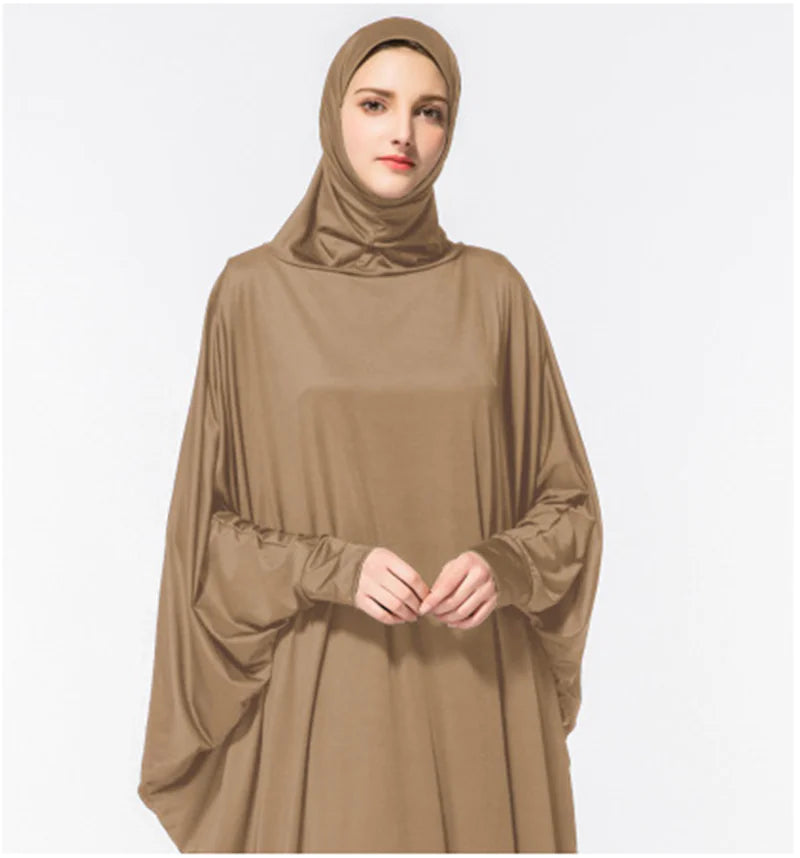 Women's Batwing One-Piece Maxi Dress – Elegant Everyday Comfort