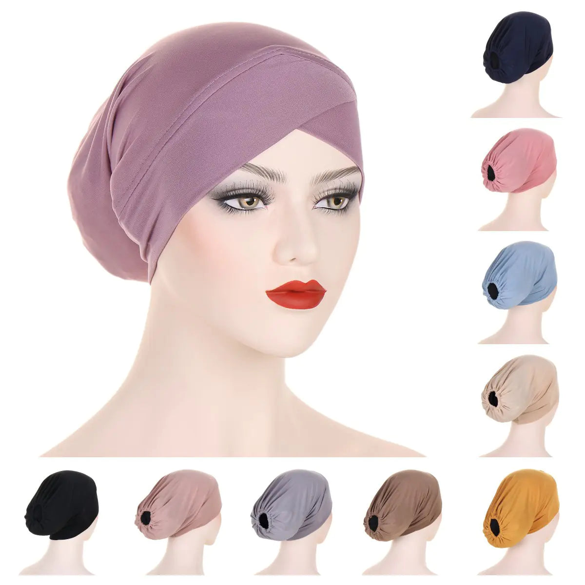 Cross-Back Layering Cap – Soft Jersey Undercap for Women