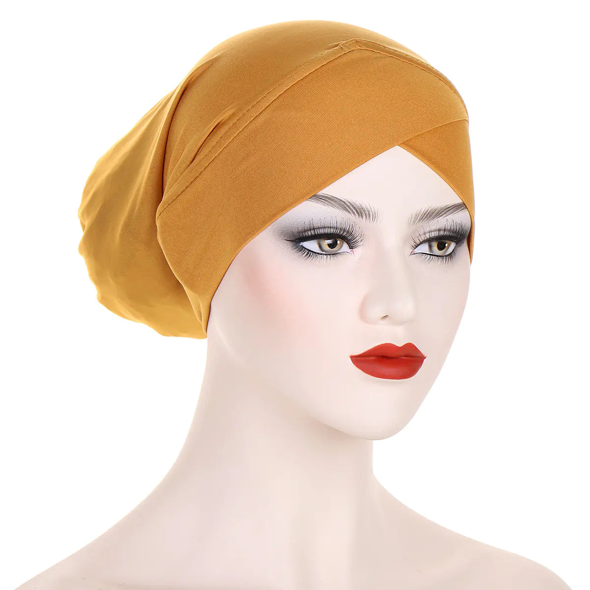 Cross-Back Layering Cap – Soft Jersey Undercap for Women