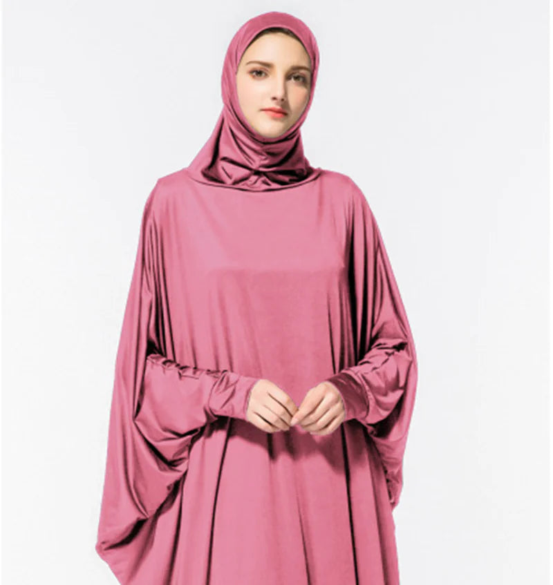 Women's Batwing One-Piece Maxi Dress – Elegant Everyday Comfort