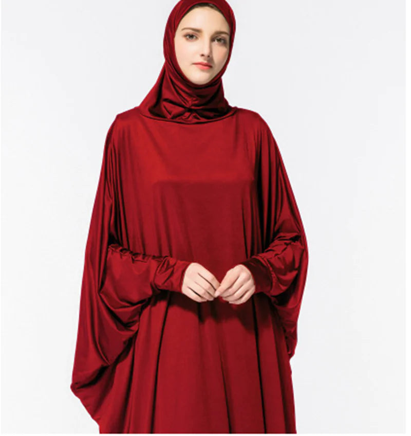 Women's Batwing One-Piece Maxi Dress – Elegant Everyday Comfort