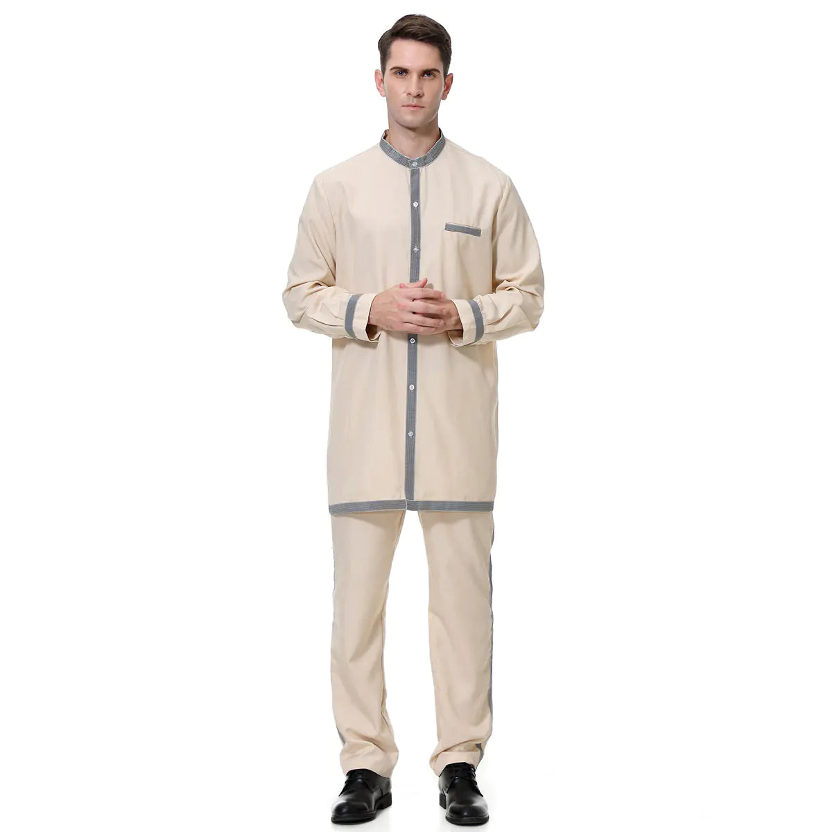 Men’s Modest Robe Suit Set – 2-Piece Jubba-Inspired Outfit