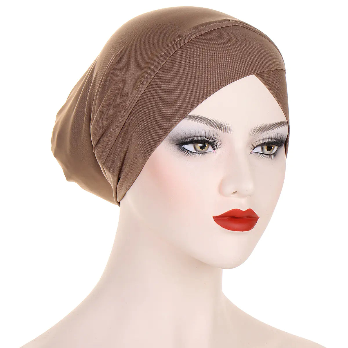 Cross-Back Layering Cap – Soft Jersey Undercap for Women