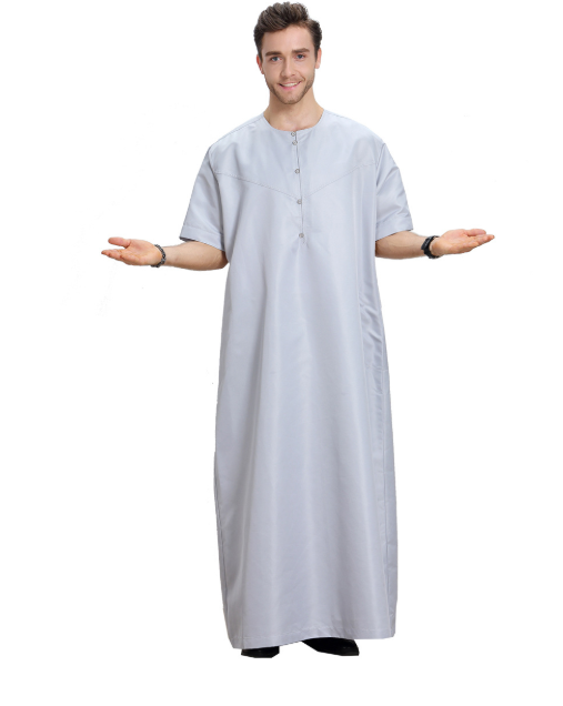 Men’s Short Sleeve Longline Robe – Lightweight Everyday Wear