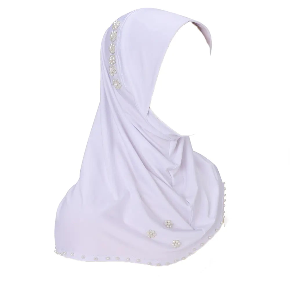 Noor Instant Scarf – Pearl-Studded Pre-Stitched Wrap for Everyday Elegance