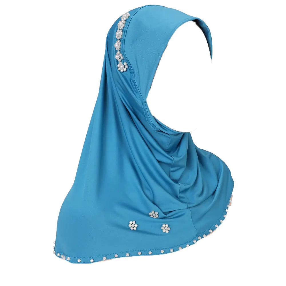 Noor Instant Scarf – Pearl-Studded Pre-Stitched Wrap for Everyday Elegance
