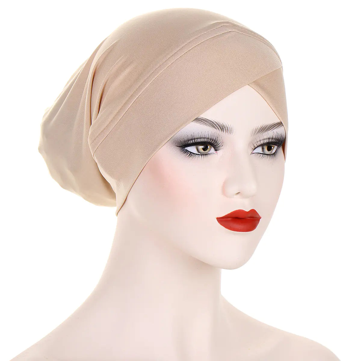 Cross-Back Layering Cap – Soft Jersey Undercap for Women