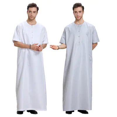 Men’s Short Sleeve Longline Robe – Lightweight Everyday Wear