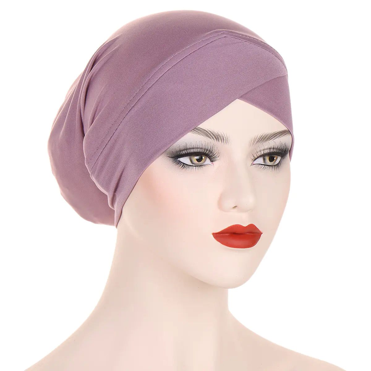 Cross-Back Layering Cap – Soft Jersey Undercap for Women