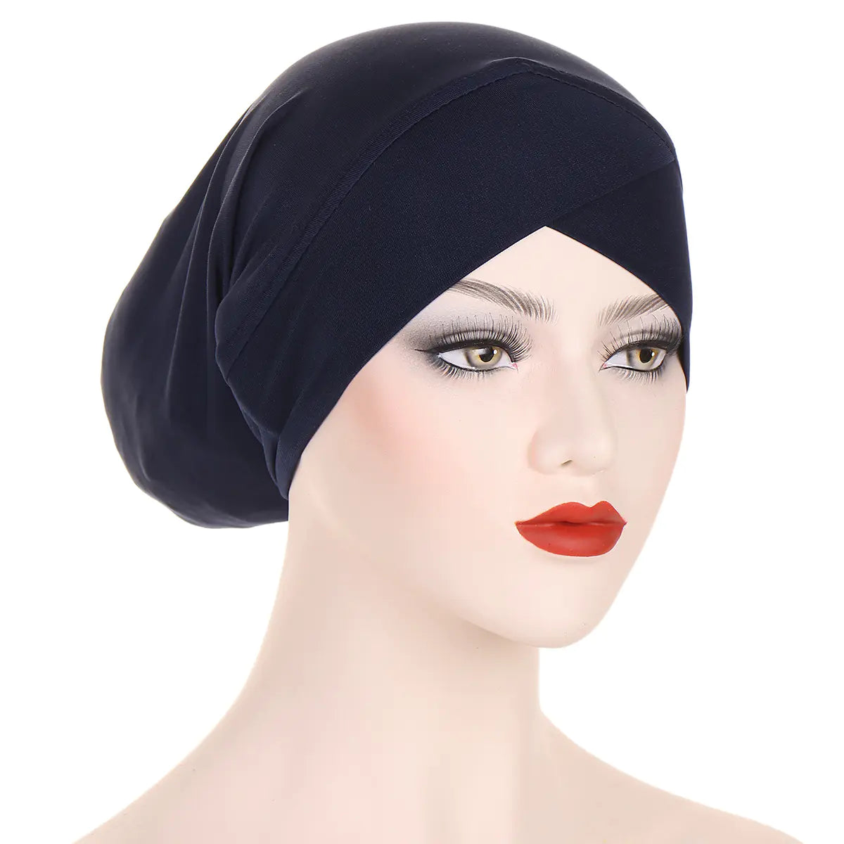 Cross-Back Layering Cap – Soft Jersey Undercap for Women