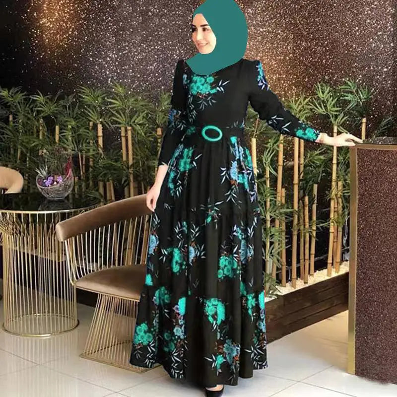 Elegant floral dress in 4 colours. Comfortable and perfect for modest styling
