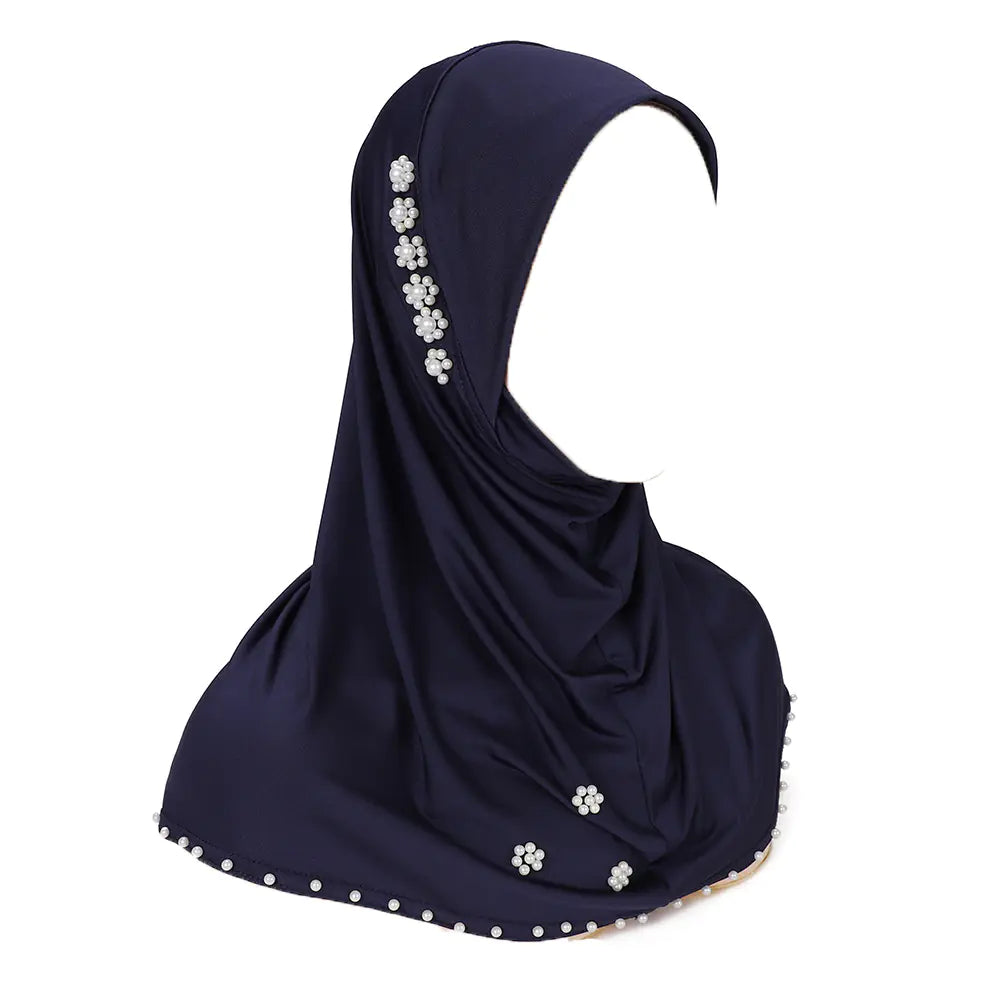 Noor Instant Scarf – Pearl-Studded Pre-Stitched Wrap for Everyday Elegance