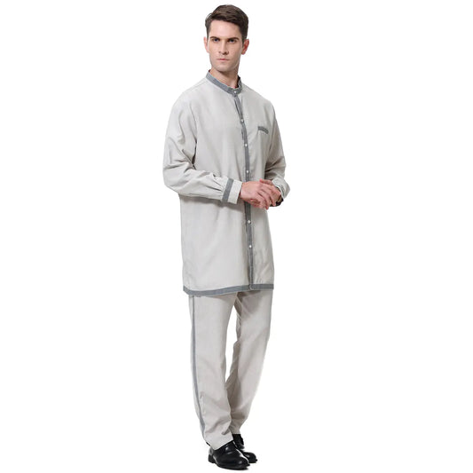 Men’s Modest Robe Suit Set – 2-Piece Jubba-Inspired Outfit