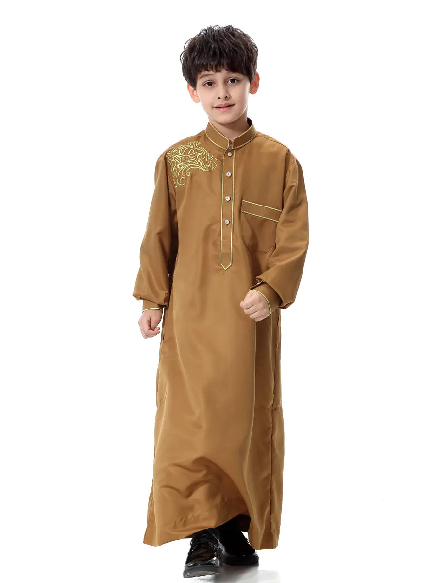 Traditional long robe for boys with a relaxed fit, ideal for special or everyday wear
