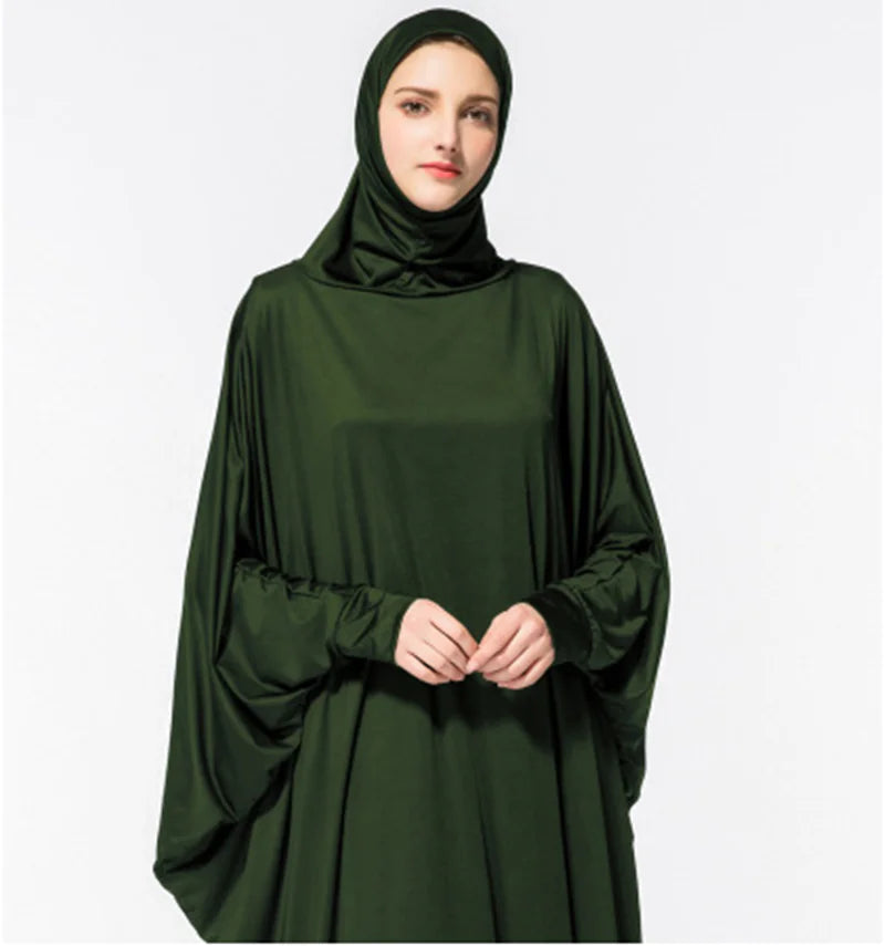Women's Batwing One-Piece Maxi Dress – Elegant Everyday Comfort